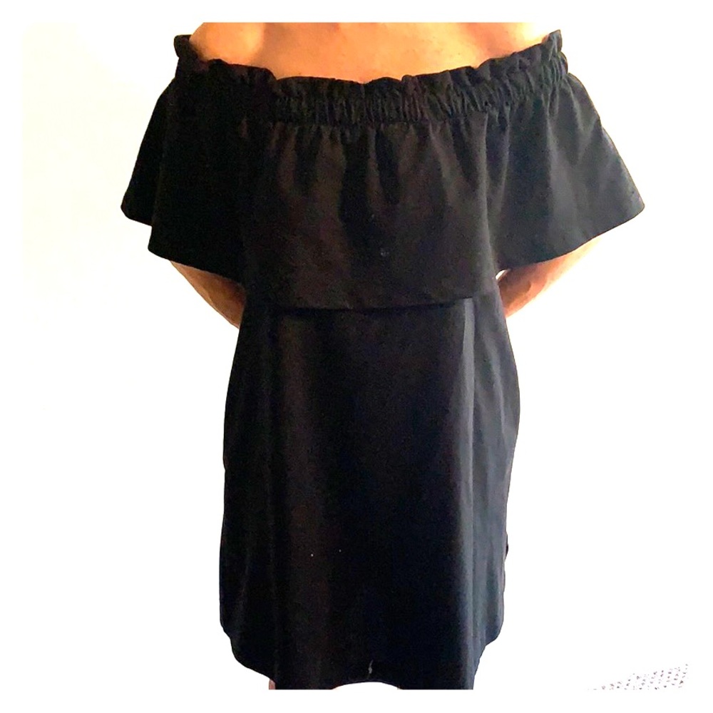 Black off the shoulder dress